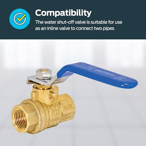 Image of Eastman 3 /8 Inch IPS Heavy Duty Full Port Ball Valve, Brass Plumbing Fitting, 20043LF