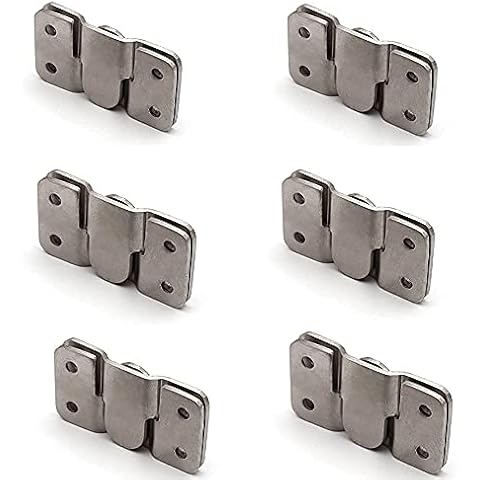 6 Pairs Stainless Steel Flush Mount Bracket,Interlocking Photo Frame Hook Heavy Duty Picture Hanger Z Clip Bracket Cover