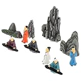 Inspiration historique : représentant des figures antiques, ces mini-figurines en résine et ces figurines miniatures favorisent la transmission et l’apprentissage des cultures. idéales pour les enseignants et les collectionneurs passionnés de culture. petites figurines en résine, décorations sans danger pour aquarium