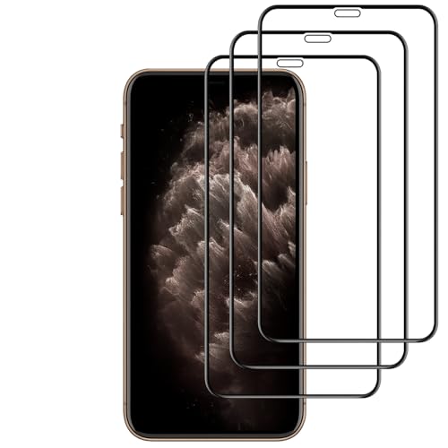 3 Stück Schutz Gehärtetem Glas Tempered Glass für iPhone 11 Pro Max iPhone XS Max Screen Schutzfolie Displayschutz Folie Anti Kratzen 9H Härte Displayschutzfolie 6 5 Zoll Schwarzer Rand Fest Klar