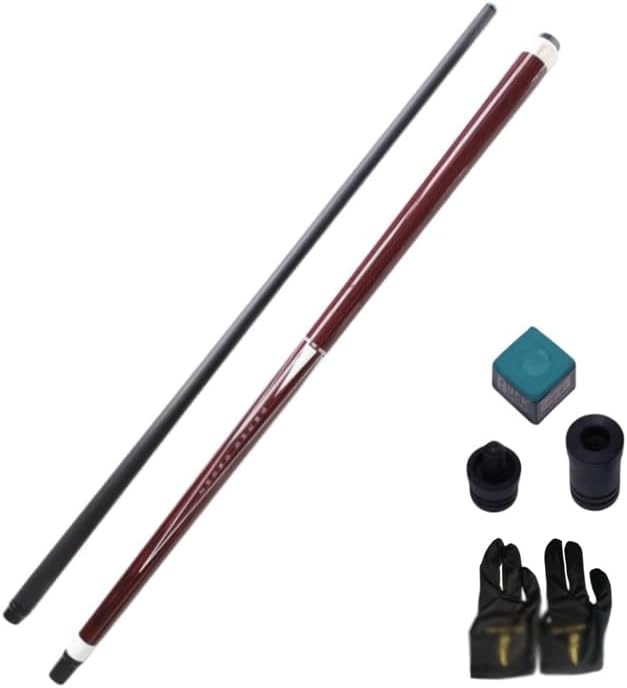 1/2 Break Cue Joint Black Ferrule White Joint Collar 12.9mm Fiberglass Tip 19oz