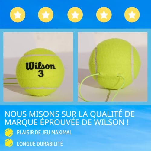 MOVEMATE® Lot de 2 balles Wilson avec Cordon | Balle de Rechange | Entraîneur de Tennis et de Padel (Tennis) – vue 2