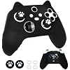 Black Cat Anti-Slip Protective Silicone Cover Skin Grips Compatible with Xbox Series X/S Controller with Cute Stickers and 2 Thumb Paw Grip Caps