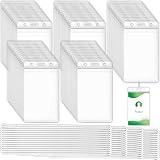 Zonon 500 Pack Clear Luggage Tags Bulk Bag Tag Badge Holder for Suitcases Waterproof Zip Identification ID...