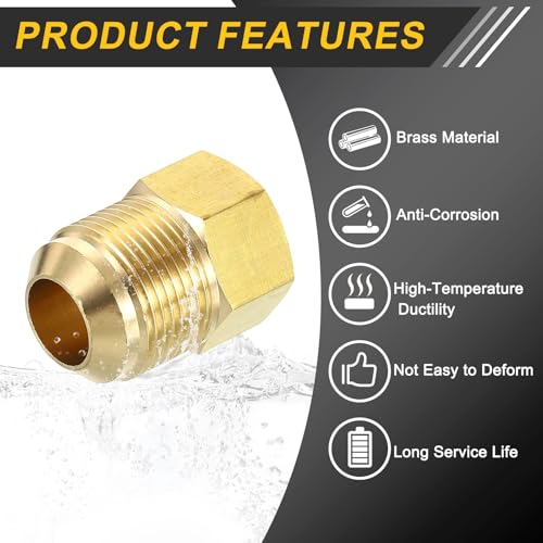 Adaptador de tubo acampanado 3/4 a 5/8 SAE en latón resistente para HVAC 6