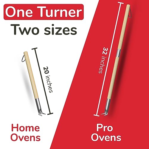 Senwosa Pizza Turner Spinner & Bubble Popper - Poker - Extra Long Adjustable Handle [26\"-32”] - Pizza Oven Accessories - Smart Pizza Turning Peel Alternative - Compatibile with Ooni Ovens - Thumbnail 5