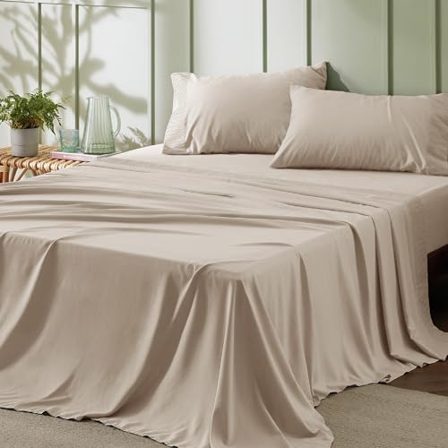 Bedsure King Size Sheets Set - 4 Pieces Soft King