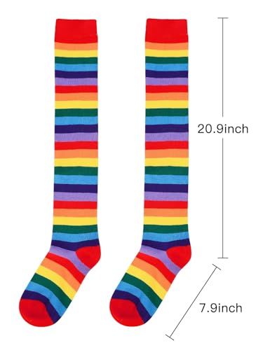 Image of Azue Women Non Slip Thigh High Socks Fashion Tube Stockings above Knee Cosplay Socks