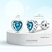 Heart Birthstone Stud Earrings for Girls – December Blue Topaz with Screw Back – Hypoallergenic Sterling Silver Jewelry for Babies, Kids & Teens – Great Gift for Any Occasion