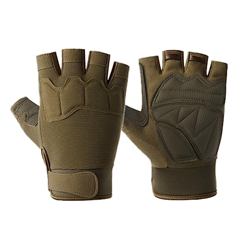 Ipetboom Cycling Gloves for Men Cut Resistant Half Finger Non-Skid Breathable Comfortable Palm Pad for Sports