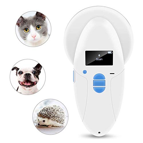 Focket Scanner de microchip para animais de estimação, mini leitor portátil de RFID, leitor de chip