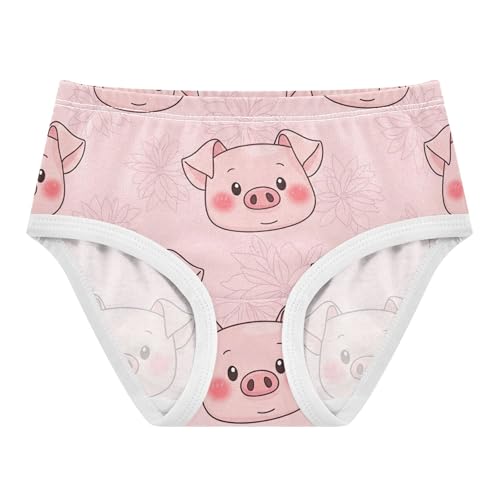 Girls Underwear Toddlers 2t Cotton Panties for Girl Aesthetic Kids Briefs Undies Cute Cartoon Pigs Pink Piggy