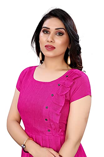 Image of PERFECTBLUE Women's Linen Blend Dress Shirt Pink XXL