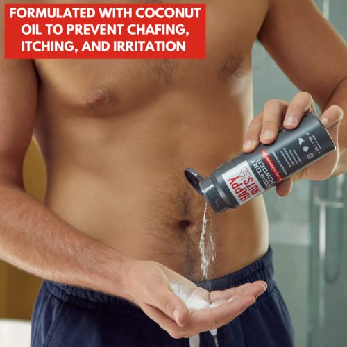 Happy Nuts Comfort Powder - Anti-Chafing, Sweat Defense & Odor Control For The Groin, Feet, And Body - Body Powder For Men (Original) #TOP1