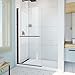 DreamLine Aqua-Q Swing 33 1/2 in. W x 72 in. H Frameless Shower Door in Oil Rubbed Bronze