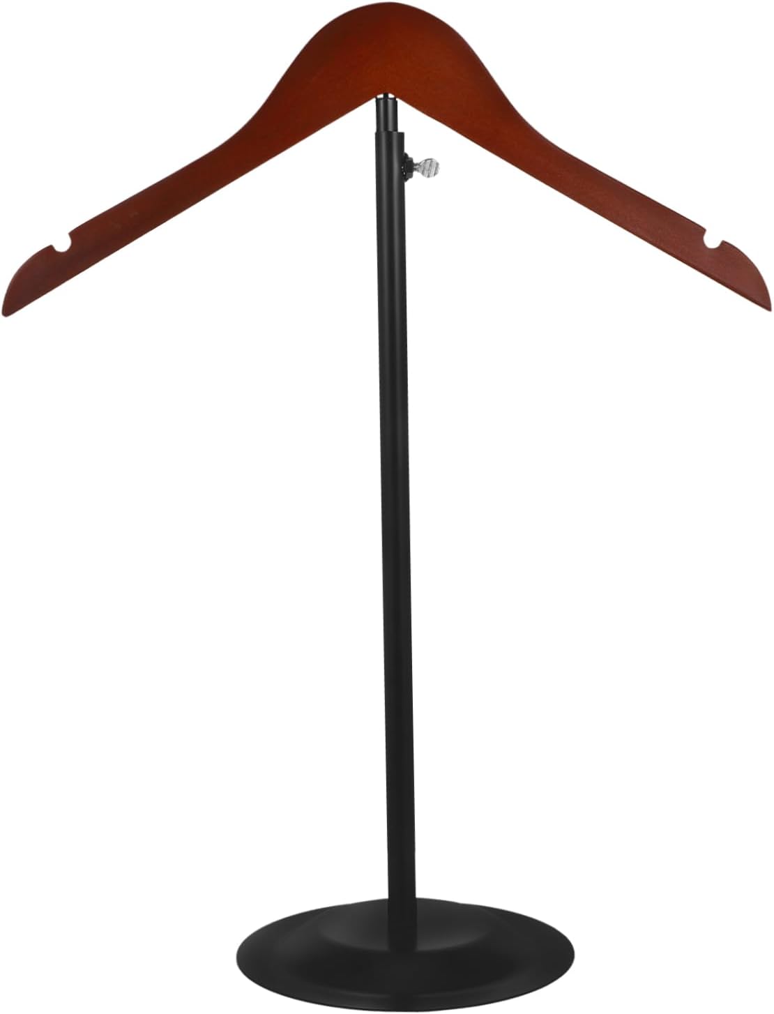 Unomor Adjustable Clothing Display Stand Black Base for T-shirts and Coats Portable Metal Rack for Retail Clothing Showcase for Shops and Exhibitions