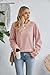 Jokeluck Casual Oversized Women's Crewneck Corduroy Sweatshirt Comfy Long Sleeve Lightweight Fall 2025 Fashion Edition pink Large