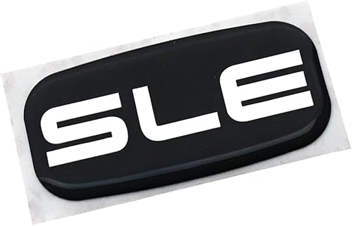 Miniatura 5 de 2 emblemas de cabina SLE con logotipo 3D de repuesto para Silverado Tahoe Suburban 15036134 Pickup Truck SUV (cromado)