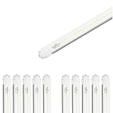 LEDMyplace 48W LED Tube Light 8ft, 6500K Daylight Clear Lense, 6720 Lumens, R17D Base, T8 Double End