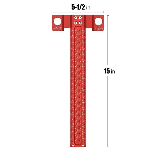 AKNgoes Woodworking Scriber T-Square Ruler 12in with Thoughtful Support Lips, Architect Ruler for Carpenter Work, Layout and Measuring Tools… - Image 9