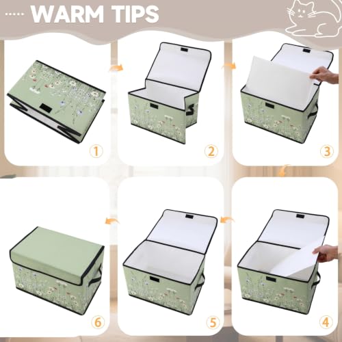 Image of Fabric Storage Bins with Lids,Under Bed Storage Containers 3Pack