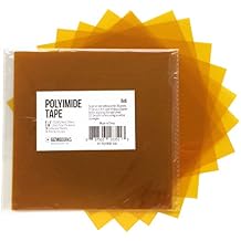 Gizmo Dorks Kapton Tape Polyimide for 3D Printers and Printing, 6.25 x 6.25 inches, 10 Sheets per Pack
