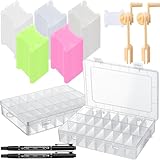 Practical Combination: you will receive 250 pieces of embroidery floss bobbins in 5 colors, clear, white, blue, pink and green, 50 pcs of each color, 2 pcs floss bobbin winder, 2 pcs embroidery floss organizer boxes and 2 pcs twin tip permanent marke...
