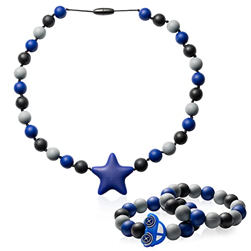 QIMGIC 3pcs Teething Necklace Bracelet for Mom to Wear, Babies ...