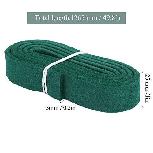 Bande Feutre Accordage Piano – Ruban Silencieux Vert Foncé 126,5 Cm – Accessoire Muet Professionnel