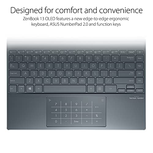 ASUS-ZenBook-13-OLED-Ultra-Slim-Laptop-133-OLED-FHD-NanoEdge-Bezel-Display-AMD-Ryzen-7-5700U-8GB-LPDDR4X-RAM-512GB-PCIe-SSD-NumberPad-Wi-Fi-5-Windows-11-Home-Pine-Grey-UM325UA-DH71