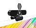 Produktbild NOV8Tech Webcam mit Mikrofon & Abdeckung, Full HD 1080P Webkamera, USB Plug & Play für Desktop PC & Laptop Windows & MacOS, Facial Enhancement Technologie für Video Live Streaming, Konferenzen, Gaming