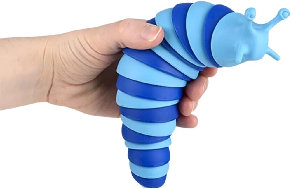 Rhode Island Novelty 7" Light-Up Wiggle Sensory Slug (1 Per Order, Style May Vary)