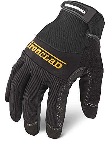 Ironclad Mens Gen 2 work gloves, Black, Large US