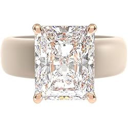 Rinfit Silicone Ring with Stone - Emerald Cut Cubic Zirconia Solitaire Engagement Ring for Women - Rubber Wedding Bands - Patented Design