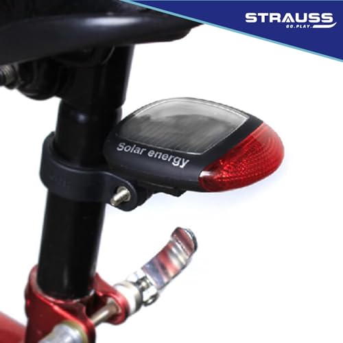 Strauss Bicycle Solar LED Tail Light (White) | Waterproof Rear Bike Light with 3 Light Modes | Cycling Safety Light with Fast-Charging| Ideal for Road, Mountain, and Commuter Bikes 7 41b2R