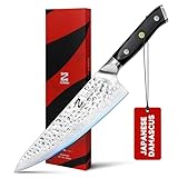 Zennish Chef Knife, 8 Inch Damascus Chef Knife, Japanese AUS-10 Steel Core & 67 Layers of Damascus Cladding, Ergonomic G10 Handle with Premium Gift Box
