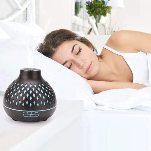 Splitsky 500Ml Diffusers For Essential Oils Large Room, Cool Mist Aromatherapy Air Scent Diffuser With Remote Control,10 Hours Of Quiet Operation, 7 Led Light Lolors, Timer, For Bedroom,Home #TOP1