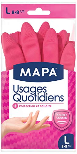 Guantes de látex para limpieza diaria Mapa, juego de 3 unidades multiusos