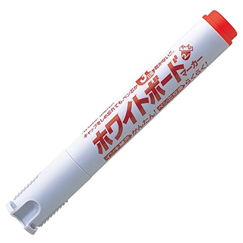 シャチハタ 潤芯 ホワイトボードマーカー 丸芯 赤 K-527