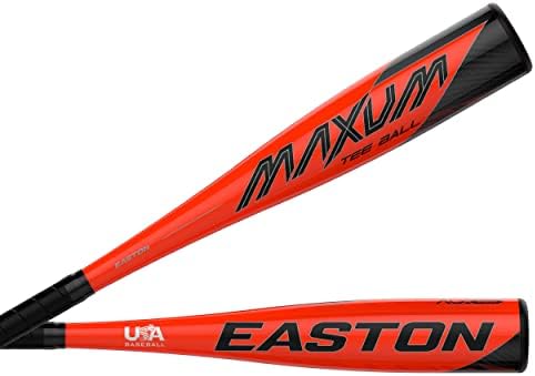 Easton Maxum Youth T-Ball Baseball Bat USA Drop -11 2 5/8 Barrel, Black Orange, 25-14