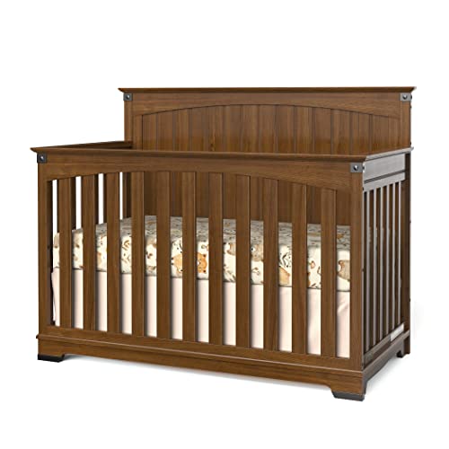 Child Craft Redmond 3-Piece Baby Nursery Set With 4-In-1 Convertible Crib, 3-Drawer Dresser, And 4-Drawer Chest, Coach Cherry #TOP1