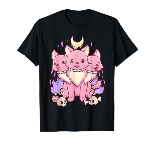 3 Headed Dog Kawaii Pastel Goth T-Shirt