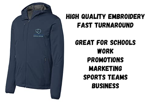 INK STITCH Men J719 Custom Design Your Own Logo/Texts Hooded Soft Shell Long Jackets3