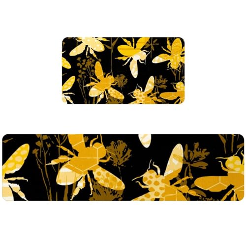 Tapis de cuisine en forme de silhouette de bourdons élégant - 2