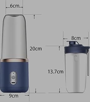 Qlect Portable Blender for Smoothies & Juices | 400ML Compact Jar for Soft Fruits | 40W Motor Crushes Ice | Auto-Stop After 40s | 1500mAh Rechargeable Juicer with Built-in Jar