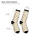 Nevjipu Girls Boys Socks - Gold leopard fashion print Crew Socks for Kids, Comfy Running Sock for 6-10 Years Old