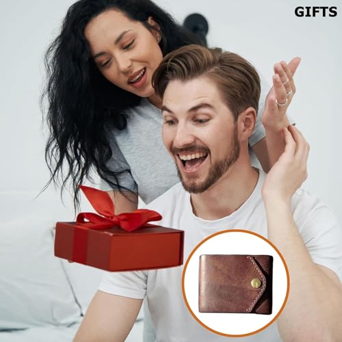 Vintage Handmade Leather Wallet, Multifunctional Compact Wallet, Built-In Pen Slot, Leathers Business Card Holder Compact Wallet, Holds Cards And Cash (Two)4