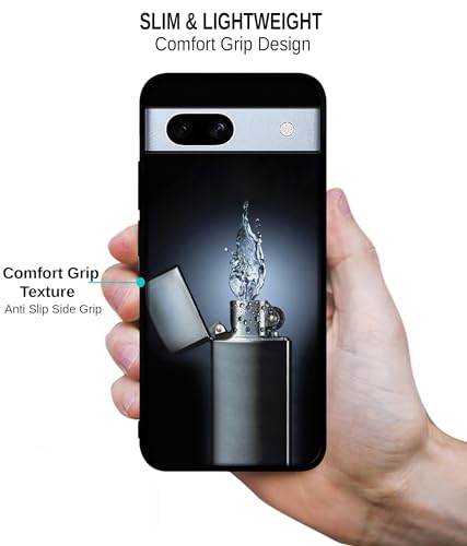 Image of Water Lighter Design Premium 2D Printed Metal Back Case Cover for Google Pixel 7A 5G