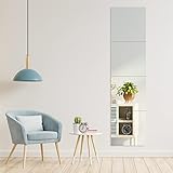 Free DIY: Mit dem 4-teiligen Set Spiegelfliesen können Sie Ihre Wände frei gestalten, indem Sie sie vertikal, horizontal oder diagonal anordnen. Sie können sie nach Bedarf neu anordnen und kombinieren, um einen Kunstraum zu schaffen