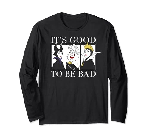 T-shirt Disney Villains à manches longues imprimé graphique pour fan de pop culture